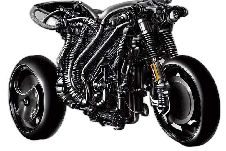 car, photorealistic, cyberpunk, motorcycle, concept, designed, art, zhu transparent PNG cut-out