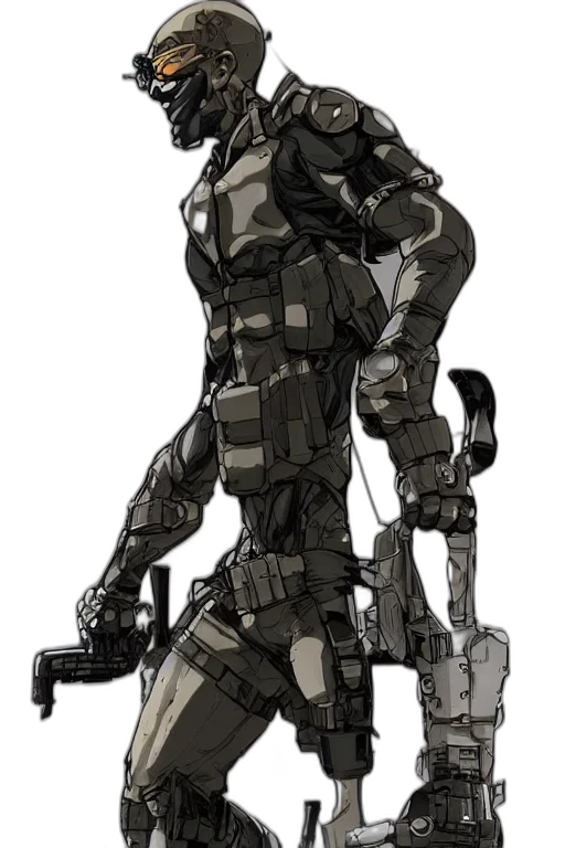 robot, weapon, concept art, cyberpunk transparent PNG cut-out