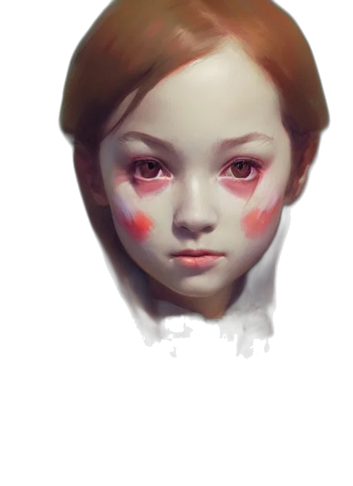 face, mask, robot, creature, photorealistic, oil painting, concept art, fantasy art transparent PNG cut-out