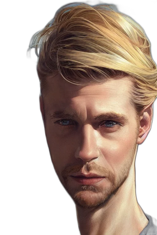 face, hair, staff, photorealistic, fantasy art, concept art, comic book art, golden transparent PNG cut-out