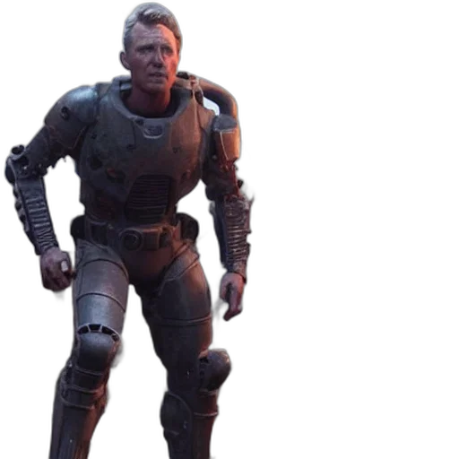 robot, creature, weapon, staff transparent PNG cut-out