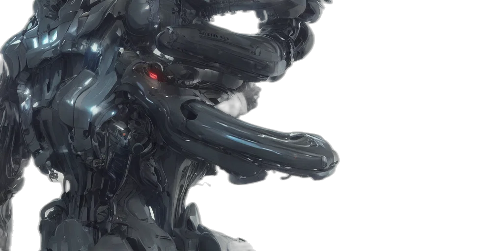 robot, creature, dragon, 3d render transparent PNG cut-out
