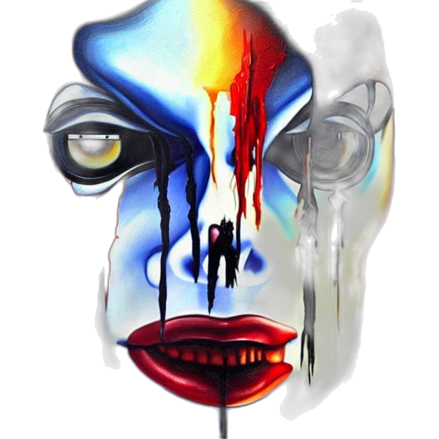 mask, face, concept art, watercolor, comic book art, fantasy art, colorful, beautiful transparent PNG cut-out