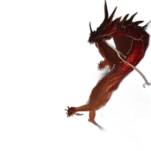 dragon, animal, creature, hair transparent PNG cut-out