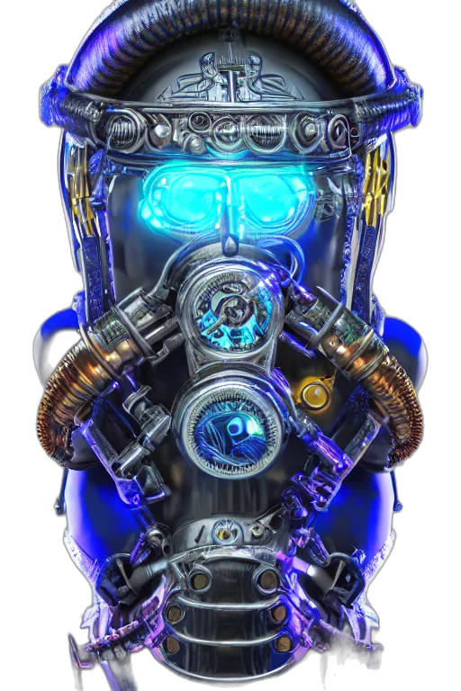 robot, mask, face, weapon transparent PNG cut-out