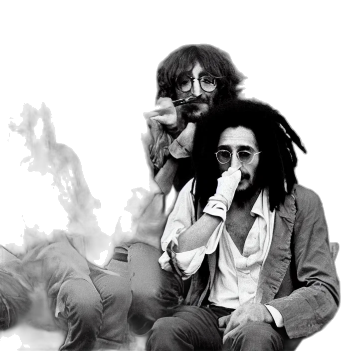 fire, john, lennon, smoking transparent PNG cut-out