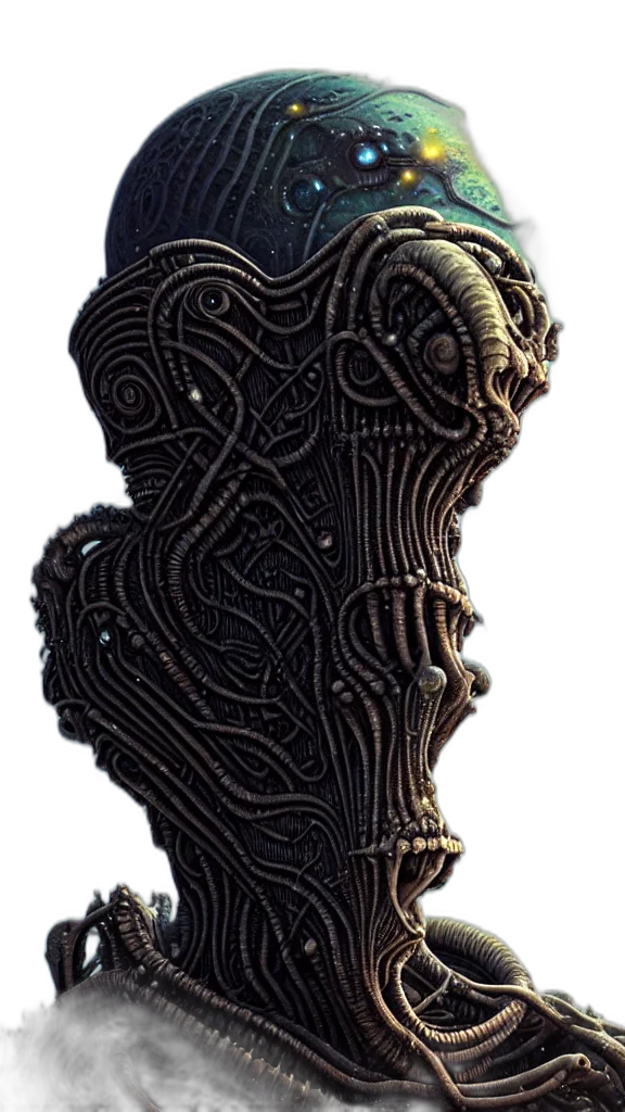 crown, mask, face, hair, 3d render, concept art, cyberpunk, comic book art transparent PNG cut-out