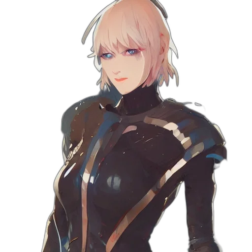jacket, weapon, dress, staff, concept art, anime, cyberpunk, fantasy art transparent PNG cut-out