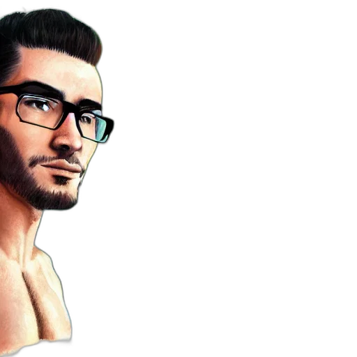 face, cartoon, photorealistic, concept art, comic book art, slender, buff, dagestan transparent PNG cut-out