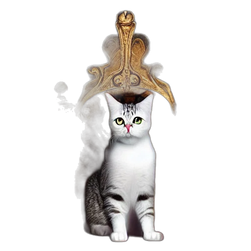 crown, staff, animal, hat, concept art, fantasy art, photorealistic, 3d render transparent PNG cut-out