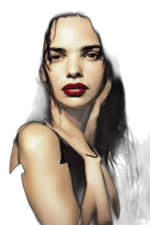 face, photorealistic, oil painting, watercolor transparent PNG cut-out