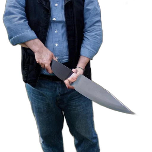 weapon, sword, staff, jacket transparent PNG cut-out