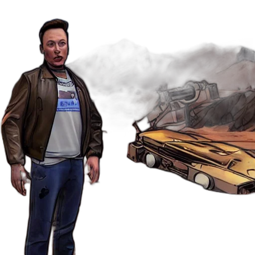 car, jacket, robot, concept art transparent PNG cut-out