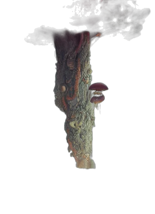 tree, staff, crown, dragon, 3d render, concept art, photorealistic, fantasy art transparent PNG cut-out