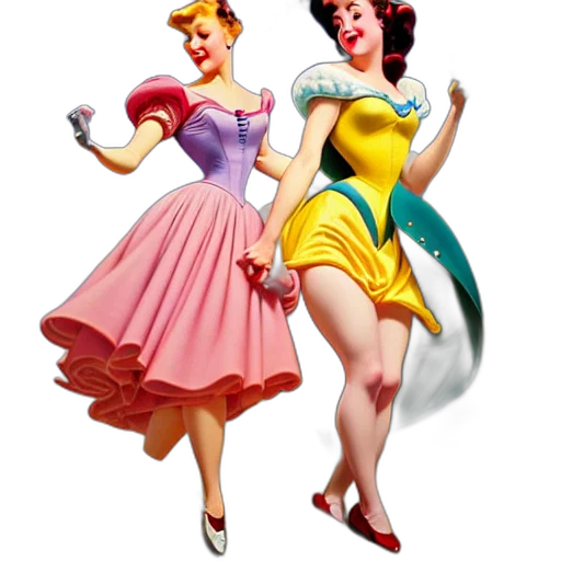 dress, disney, princess, friends transparent PNG cut-out