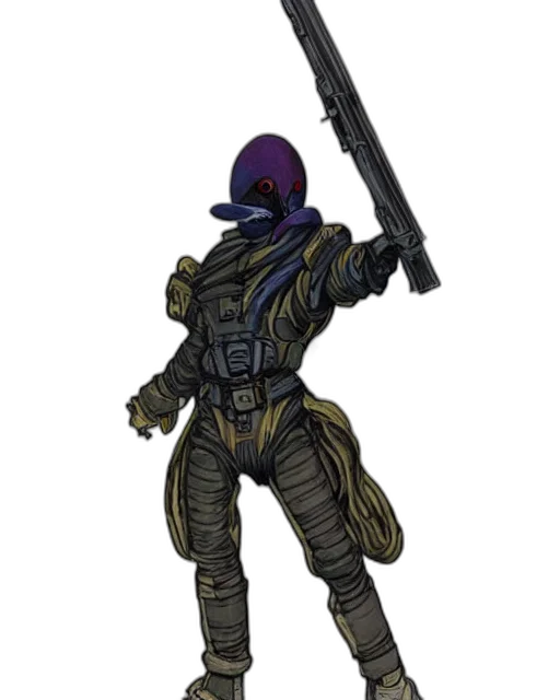 staff, weapon, concept art, cyberpunk, fantasy art, 3d render, outer space, dark transparent PNG cut-out