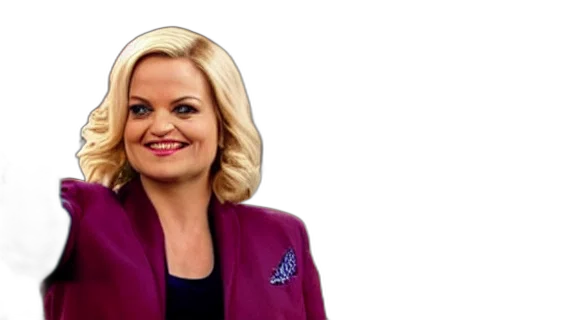 jacket, staff, leslie, knope, show, parks, recreation, waving transparent PNG cut-out