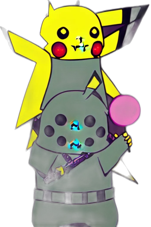 staff, robot, weapon, creature, concept art, pixel art, 3d render, cartoon transparent PNG cut-out