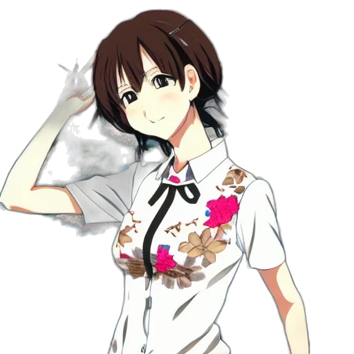 dress, staff, jacket, flower, anime, cartoon, pixel art, vaporwave transparent PNG cut-out