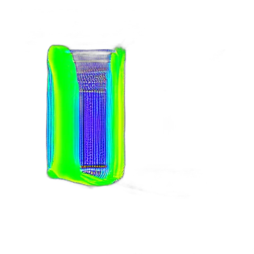 bottle, 3d render, vaporwave, neon, green, temporal, cavity, soliton transparent PNG cut-out