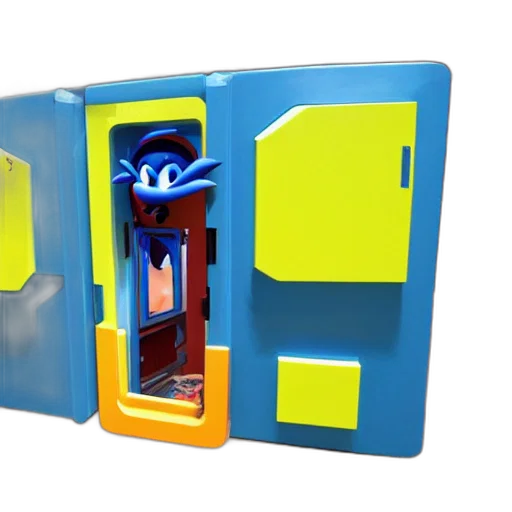 robot, 3d render, concept art, neon lights transparent PNG cut-out