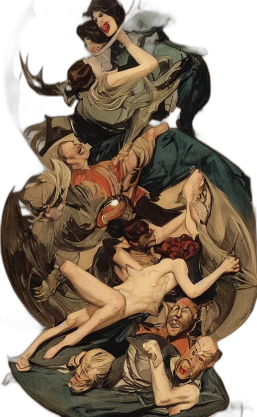 concept art, fantasy art, comic book art, oil painting transparent PNG cut-out