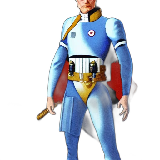 staff, robot, concept art, 3d render, comic book art, fantasy art, blue, admiral transparent PNG cut-out