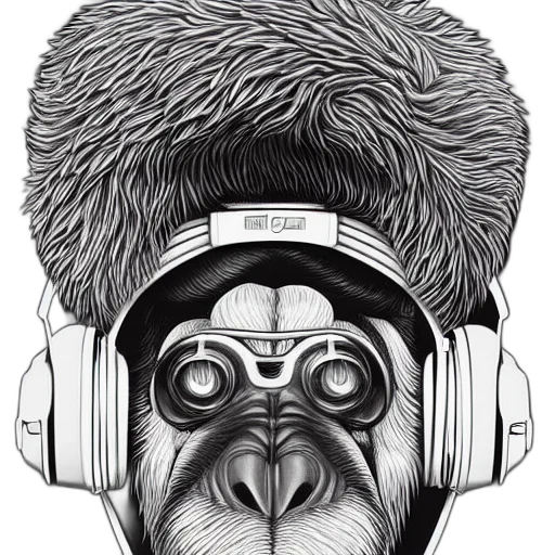 mask, face, jacket, hair, cartoon, pencil sketch, cyberpunk, photorealistic transparent PNG cut-out