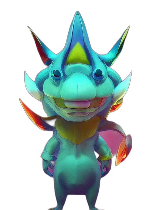 dragon, creature, staff, animal transparent PNG cut-out