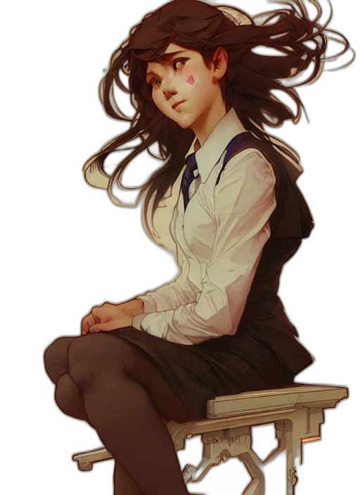 hair, dress, staff, crown transparent PNG cut-out