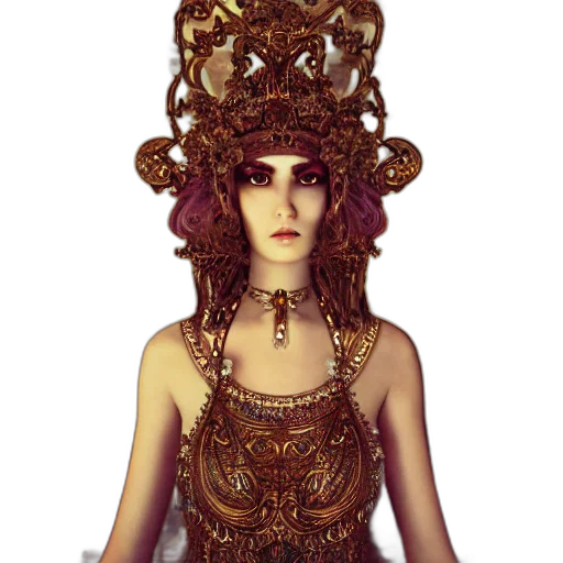 crown, jewelry, dress, mask, fantasy art, concept art, 3d render, pixel art transparent PNG cut-out