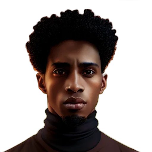 face, jacket, staff, hair transparent PNG cut-out