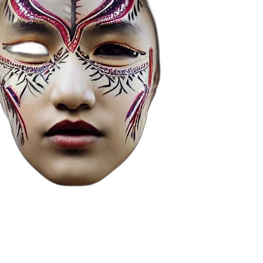 mask, face, photorealistic, 3d render transparent PNG cut-out