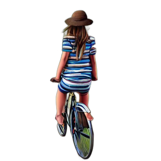 hat, dress, oil painting, photorealistic transparent PNG cut-out