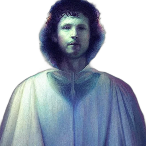 jacket, face, staff, creature transparent PNG cut-out