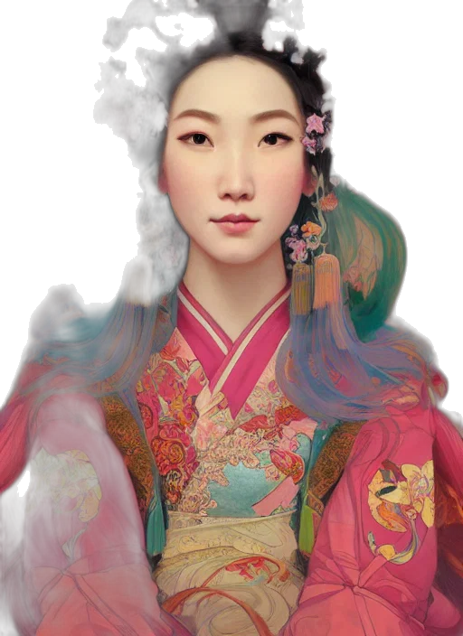 face, staff, dress, jewelry transparent PNG cut-out