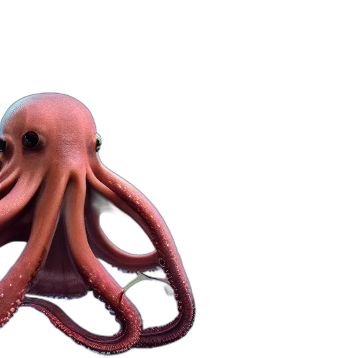 creature, animal, hair, mask, 3d render, concept art, photorealistic, octopus transparent PNG cut-out