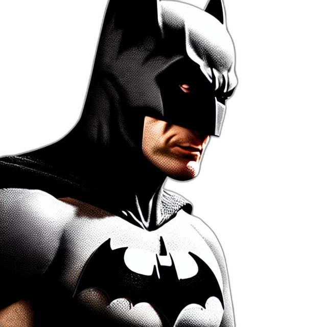 mask, comic book art, 3d render, photorealistic, concept art, batman, fit, body transparent PNG cut-out
