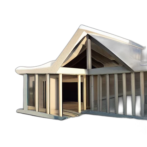 building, 3d render, photorealistic, concept art transparent PNG cut-out
