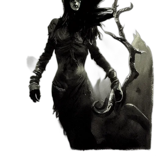 creature, mask, staff, animal, concept art, fantasy art, comic book art, pencil sketch transparent PNG cut-out