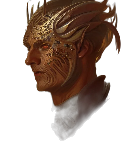 face, mask, dragon, staff transparent PNG cut-out