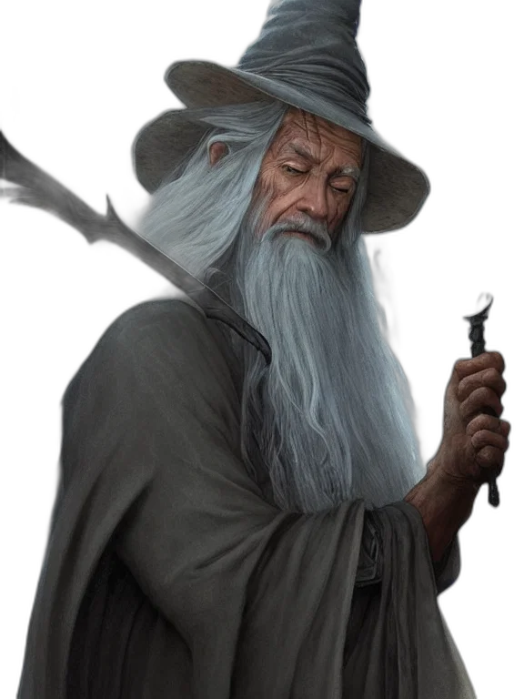 staff, hat, dragon, face, fantasy art, concept art, photorealistic, pixel art transparent PNG cut-out