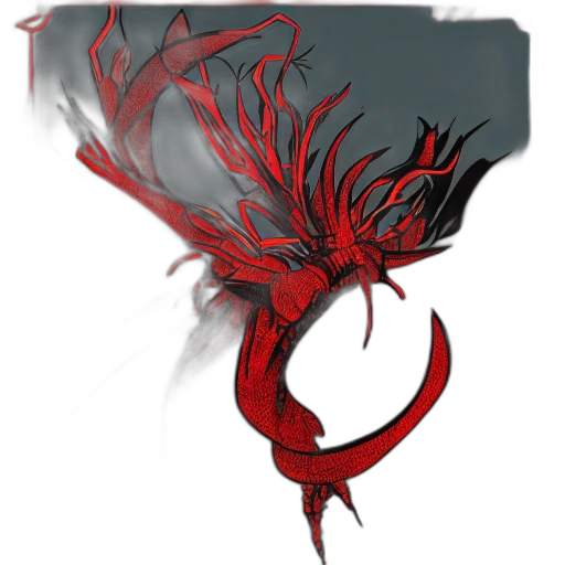 dragon, creature, staff, weapon transparent PNG cut-out