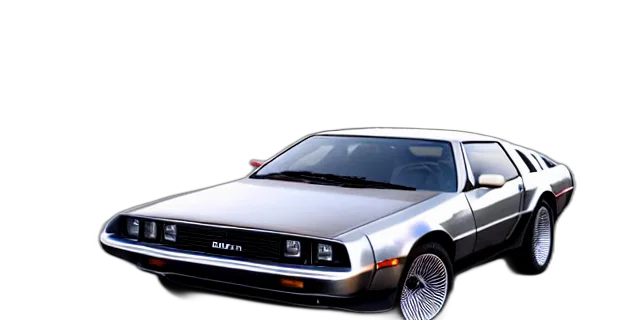 car, photorealistic, concept art, vaporwave, 3d render, single, delorean, dodge transparent PNG cut-out