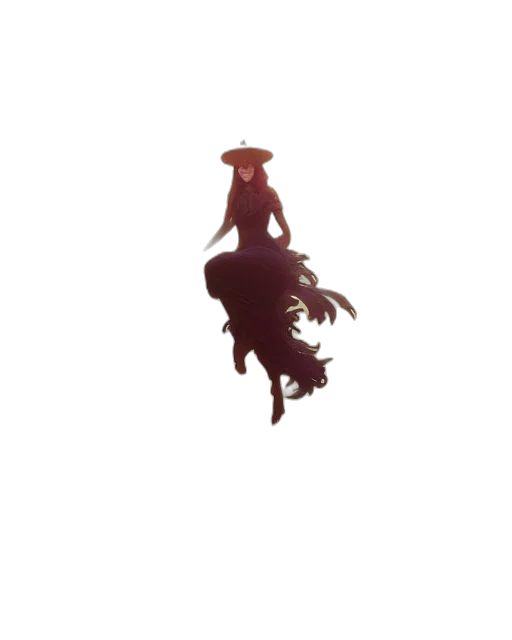 hat, crown, hair, staff, pixel art, concept art, fantasy art, anime transparent PNG cut-out