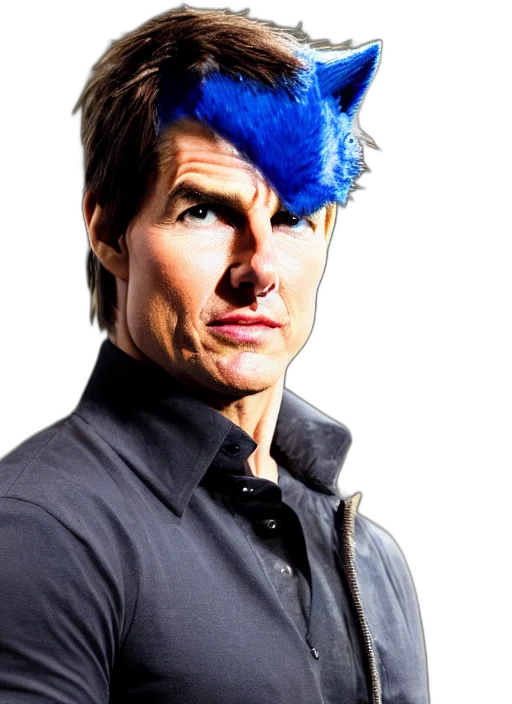 hair, hat, blue, professional, photo, tom, cruise, sonic transparent PNG cut-out