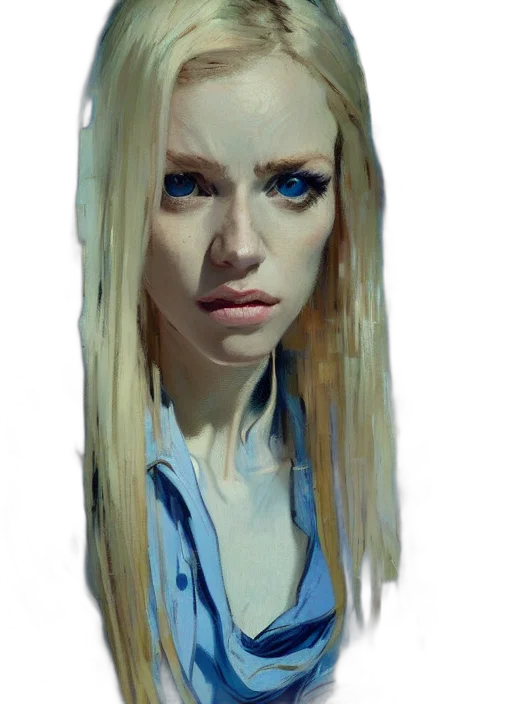 face, jacket, robot, hair transparent PNG cut-out