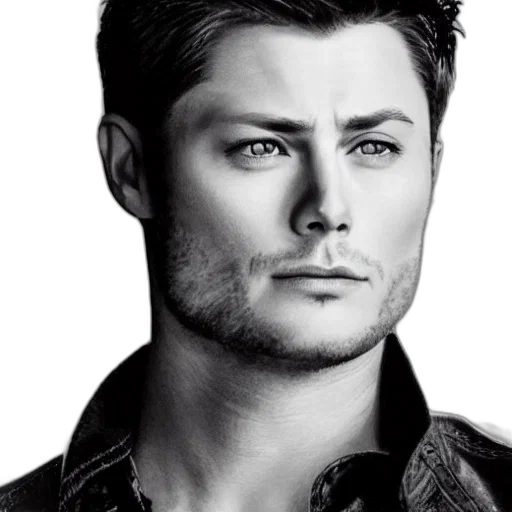 face, hair, photorealistic, pencil sketch, cartoon, comic book art, dean, winchester transparent PNG cut-out