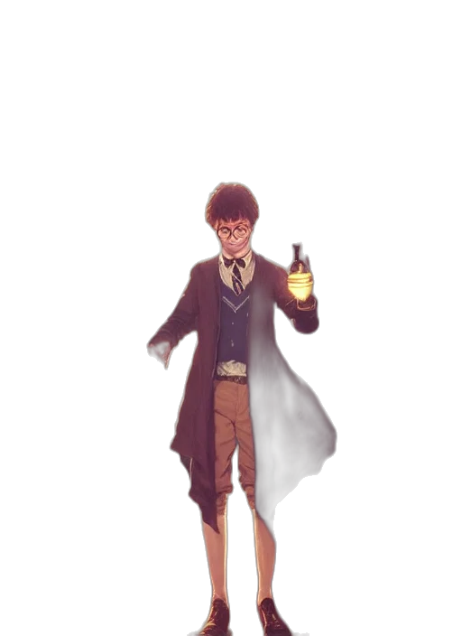 jacket, staff, concept art, comic book art transparent PNG cut-out