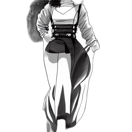 staff, jacket, dress, robot, concept art, comic book art, cartoon, fantasy art transparent PNG cut-out